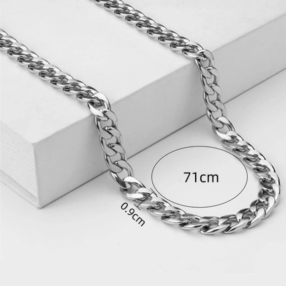 Stainless Steel Men's Minimalist Chain Necklace - Picture 2 of 3